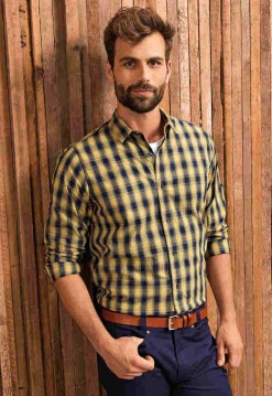 Mulligan Check Cotton Long Sleeve Shirt